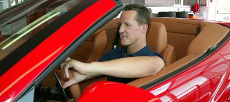 Michael Schumacher tests the Ferrari California GT