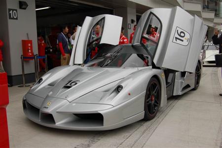 Silver Ferrari FXX