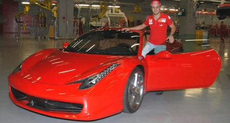 Felipe Massa meets Ferrari 458 Italia