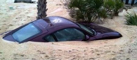 Hurricane Ida Buries Porsche Cayman