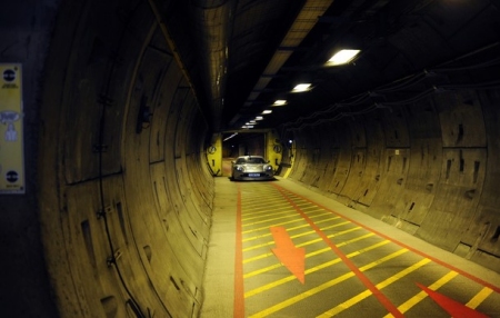 John Surtees Drives Sports Car Through Channel Tunnel 01