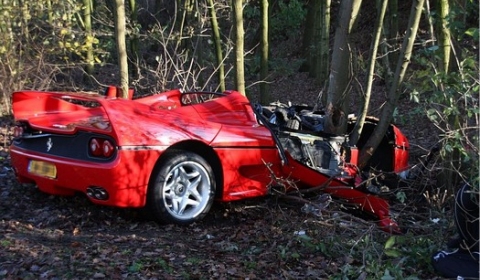 Car Crashes Ferrari F50 Crashed in Holland 480x280