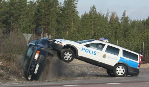 Swedish Police Flips Over Audi A6