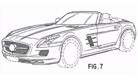 2012 Mercedes SLS AMG Roadster Patent Drawings Revealed