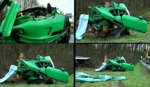 Car Crashes Two Dead Porsche 911 GT3 RS in Germany