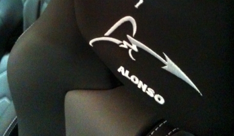 Fernando Alonso Receives Bianco Fuji 458 Italia