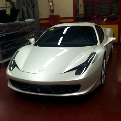 Fernando Alonso Receives Bianco 458 - GTspirit