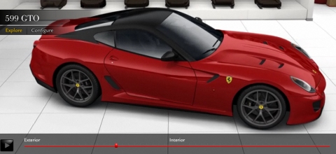 Ferrari 599 GTO Configurator