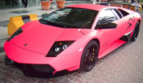 Pink Lamborghini Murcielago LP 670-4 SV in Doha