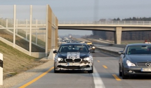 Spyshots BMW F10 M5 on Autobahn Near Munich 01