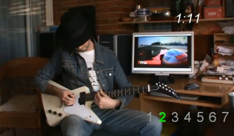 Video Formula One Imitation on Slide Guitar