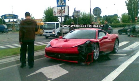 Car Crash Ferrari 458 Italia in Poland