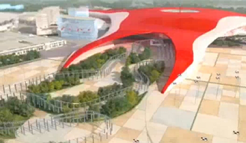 Video Ferrari World Abu Dhabi Fly Thru