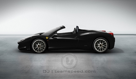 Rendering Ferrari 458 Italia Spider