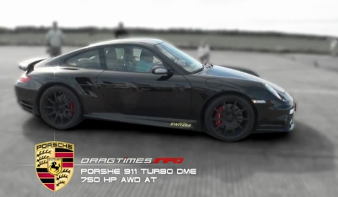 Video Porsche 911 Turbo Switzer vs Porsche 911 GT2 9ff, BMW M3 V10 & Lamborghini LP550-2