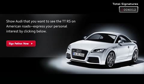 Audi TT RS Petition North America