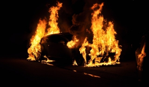 Burning Continental GT in Eastern Siberia 01
