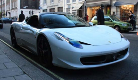 Spotted Gordon Ramsay's White Ferrari 458 Italia