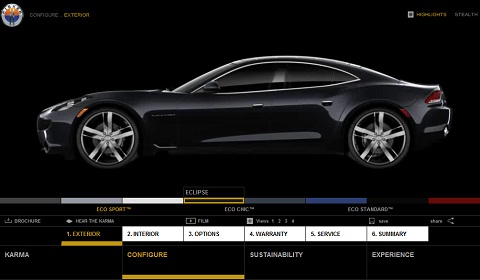 Fisker Karma Online Configurator