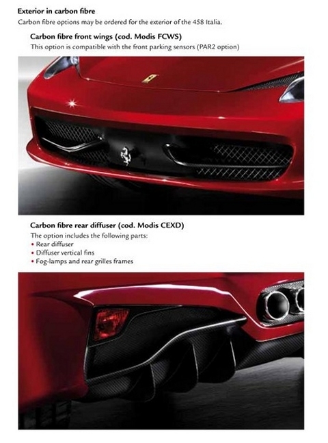 Carbon Fiber Accessory Parts for Ferrari 458 Italia 02