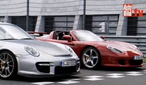 Video Porsche Carrera GT VS Porsche 911 GT2 RS