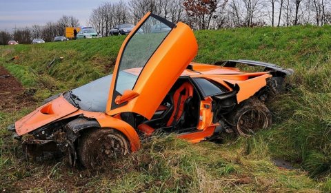 Car Crash Lamborghini Diablo GT Near Nuremberg Germany