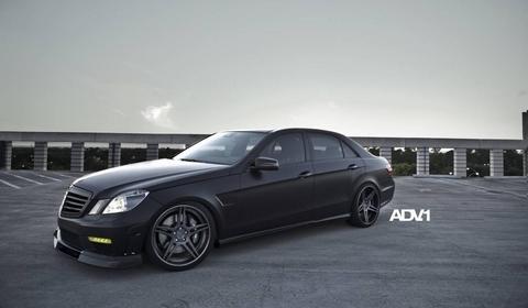 Matte Black Mercedes-Benz E63 AMG on ADV.1's