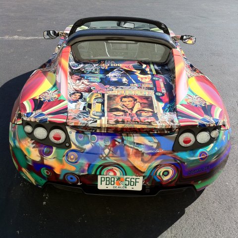 Tesla Roadster Psychedelic Edition by Laurence Gartel 02