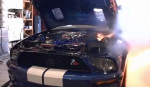 Video Supercharged Shelby GT500 Blows Up on The Dyno