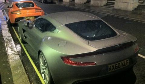 Aston Martin One-77 & V12 Vantage in London