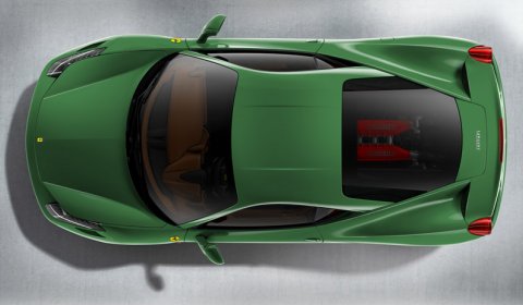 Green Ferrari 458 Italia