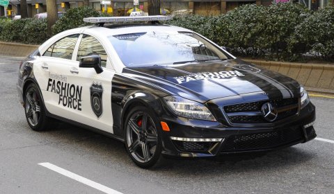 Mercedes CLS63 AMG Patrol Car at Fashion Week in New York 