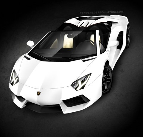 Rendering 2014 Lamborghini LP700-4 Aventador Roadster 01