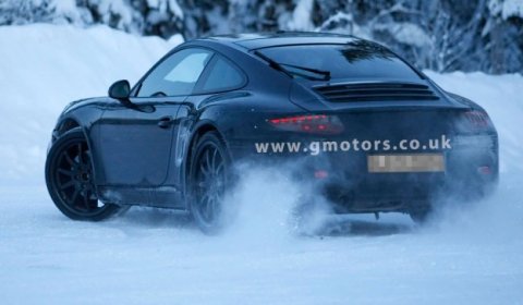 Spyshots 2012 Porsche 911 Winter Testing in Sweden