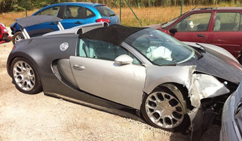 Bugatti Veyron Grand Sport Crash 1