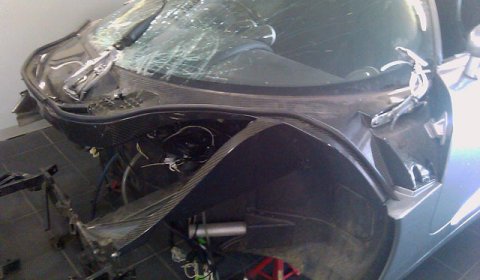Car Crash Koenigsegg CCXR Head-on Collision