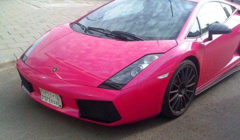 Spotted Pink Lamborghini Gallardo Superleggera in Saudi Arabia