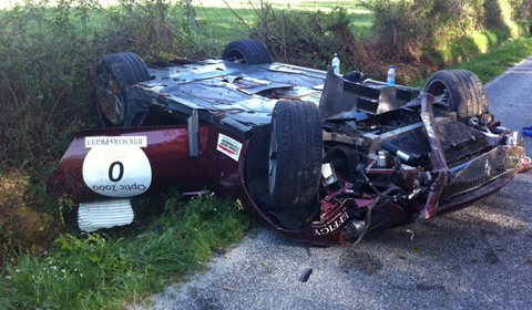 Ferrari 599 GTO Crash