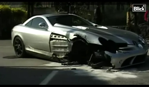 McLaren SLR Crash