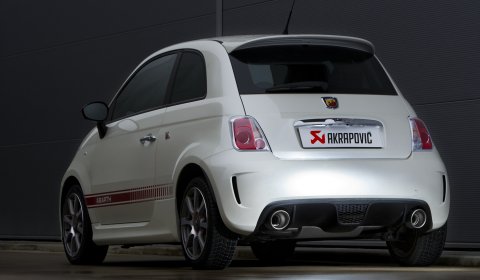 Akrapovic Slip-on Exhaust System and Tail Pipes for Fiat 500 Abarth