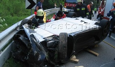 Car Crash Lotus Elise Crashed in Slovenia
