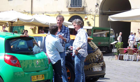 Top Gears Jeremy Clarkson, Richard Hammond and James May in Italy