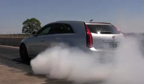 Video Hennessey's CTS-V Sport Wagon Doing Burnouts 