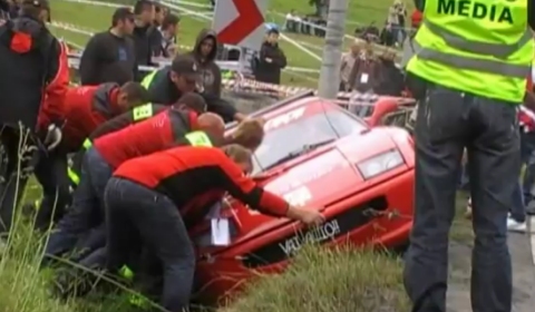 Car Crash Ferrari F355 Crash at GSMP Limanowa 2011