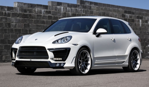 Official White Pepper Porsche Cayenne Second Generation by Lumma Design