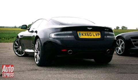 Video Aston Martin Virage VS Mercedes-Benz SLS AMG