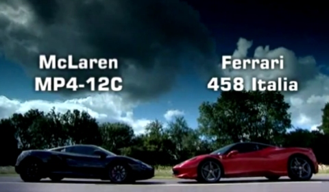 Video Fifth Gear McLaren MP4-12C VS Ferrari 458 Italia Teaser