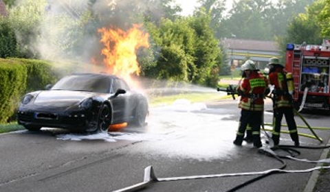 2012 Porsche 911 Prototype Burns Down in Germany