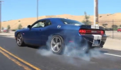 Video Matt Farah Burns Rubber in a Blue Dodge Challenger SRT8 