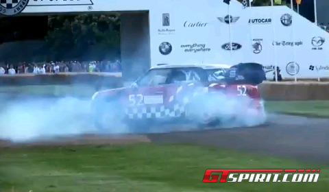 Video MINI JCW WRC Donuts at Goodwood 2011